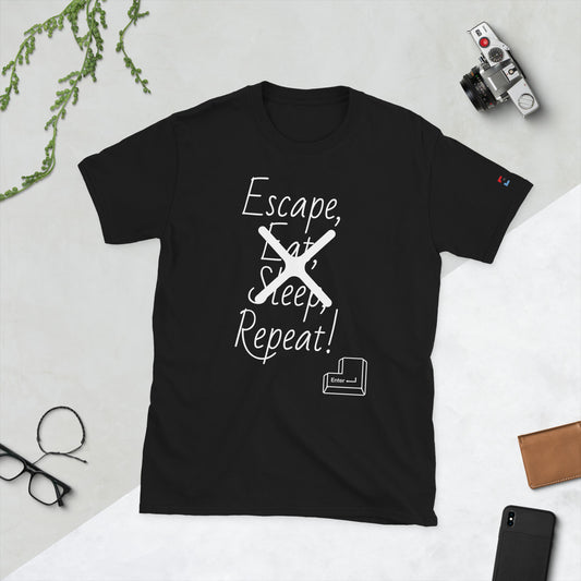 Escape, Repeat - Kurzärmeliges Unisex-T-Shirt