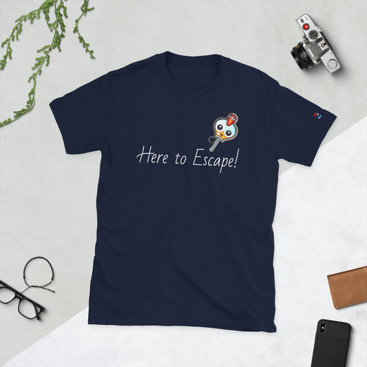 Here to escape - Kurzarm Unisex-T-Shirt